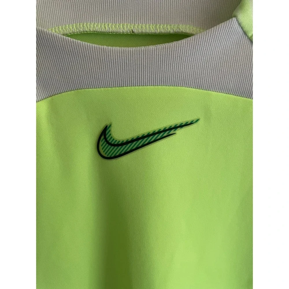 Nike Dri-FIT Slim Fit Neon Yellow Running Training Top Women's XL Athletic